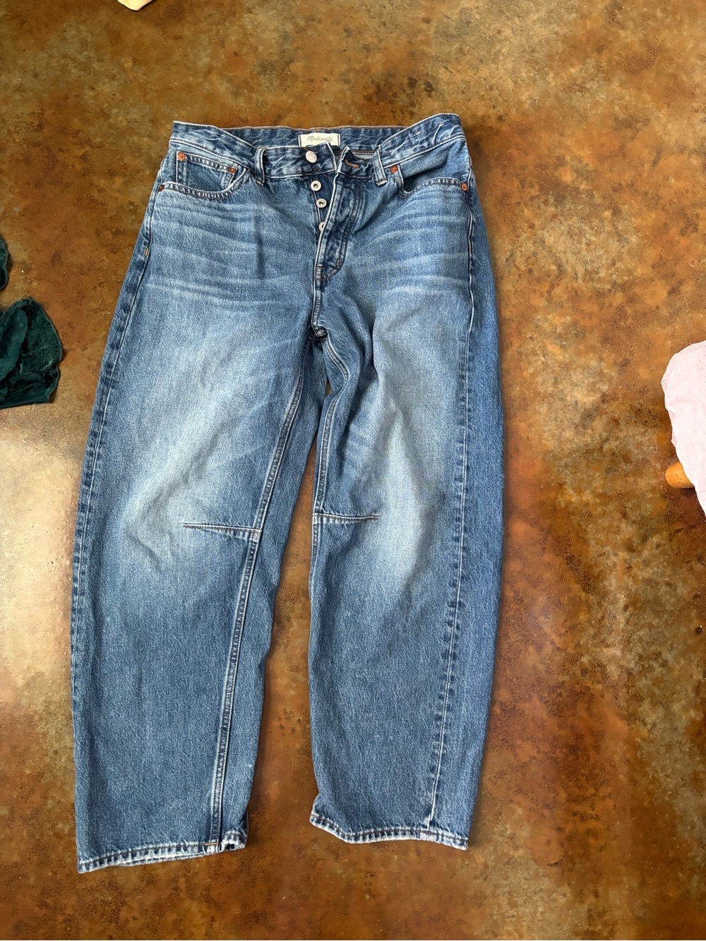 Madewell Medium Blue Denim Jeans with Button Fly